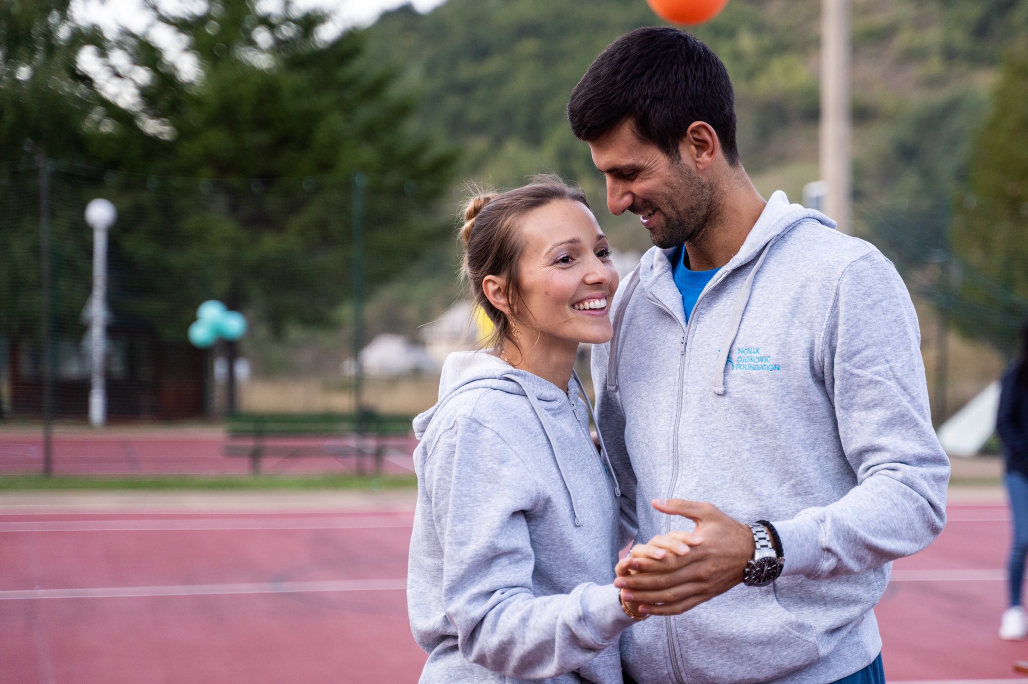 Djokovic y su esposa