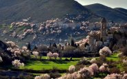 Santo Stefano di Sessanio en la época de los cerezos en flor