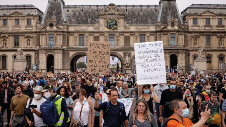 Protestas Francia Vacunación