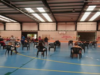 Gimnasio abierto para la vacunación en España