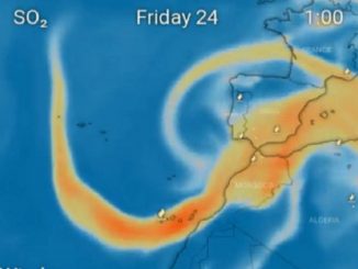 Nube de azufre Murcia