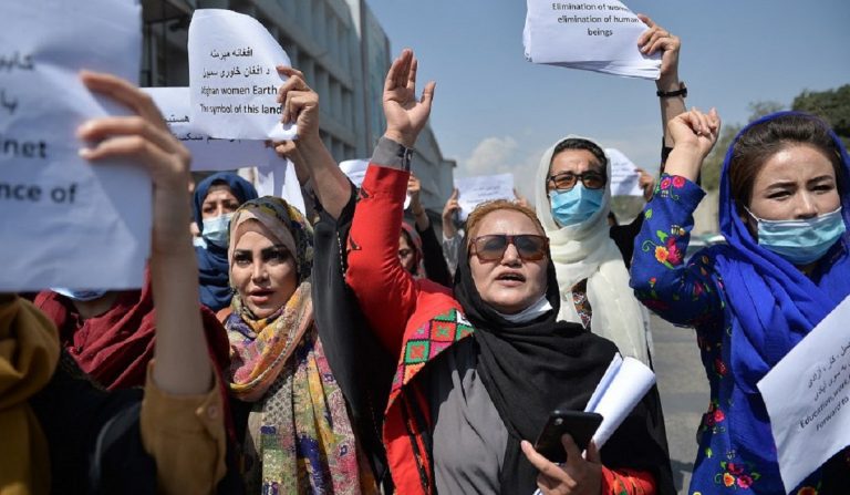Protestas mujeres en kabul