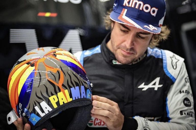 Fernando Alonso casco La Palma