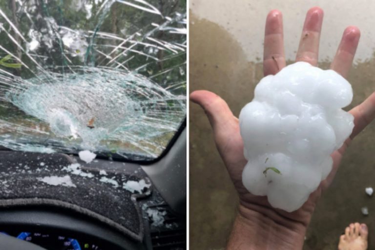 Australia, lluvia de granizos