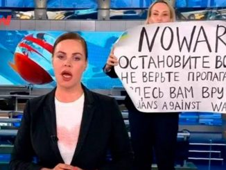 periodista rusa protesta