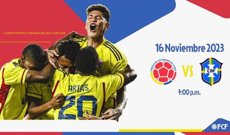 Colombia Brasil horario dónde ver