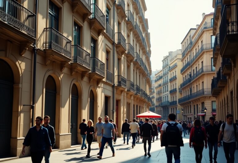 Grafico che mostra l'aumento dei prezzi delle case a Barcelona