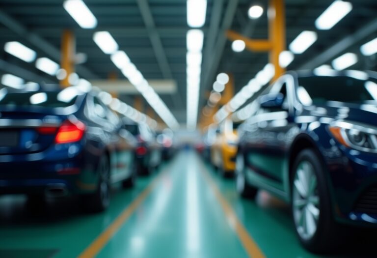 Immagine della fabbrica Ford Almussafes in produzione