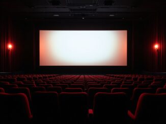 Espectadores desnudos disfrutando de una película en un cine