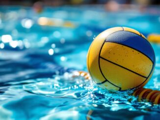 Laura Ester in azione durante una partita di waterpolo