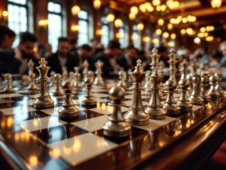 Carlsen y Nepo celebrando su título de ajedrez
