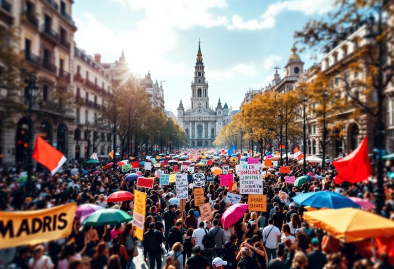 Manifestazione dei funzionari a Madrid per Muface