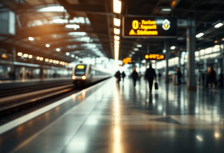 Un treno alla stazione di Sol dopo un incidente tragico