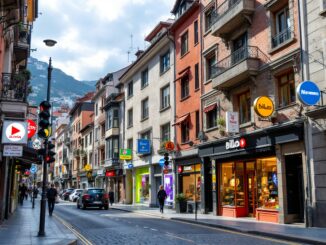 Policía arrestando un delincuente en Bilbao
