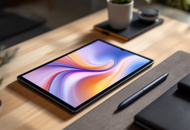 Samsung Galaxy Tab S9 FE in uso con diverse applicazioni