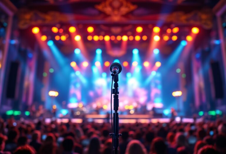 Immagine del Festival di Sanremo 2025 con artisti sul palco