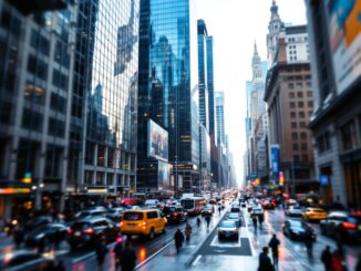 Grafico che mostra l'andamento di Wall Street in tempi di incertezza economica