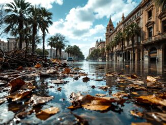 Immagine delle inondazioni a Valencia dopo la DANA