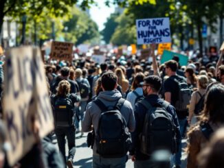 Manifestazione per la parità di genere nel Día Internacional de la Mujer