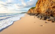Vista panoramica delle spiagge di Parnu sul Mar Baltico