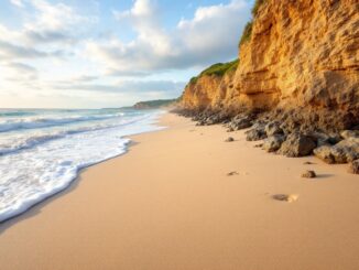 Vista panoramica delle spiagge di Parnu sul Mar Baltico