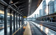 Treno Rodalies in movimento attraverso la Catalogna
