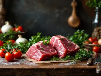 Taglio di carne cuello de ternera fresco e succulento
