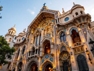 Vista del Palau de la Música Catalana, un capolavoro architettonico