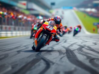Álex Márquez in azione durante la gara di Silverstone
