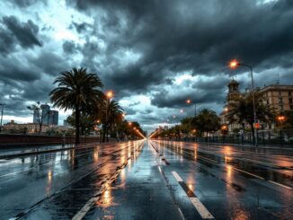 Immagine di temporali e piogge nella Comunità Valenciana
