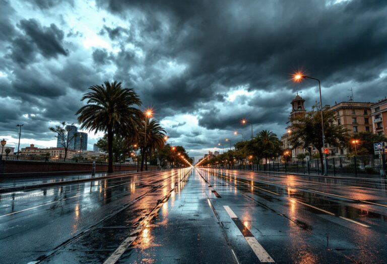 Immagine di temporali e piogge nella Comunità Valenciana