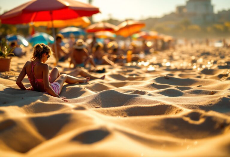 Bikini estivo colorato sotto il sole