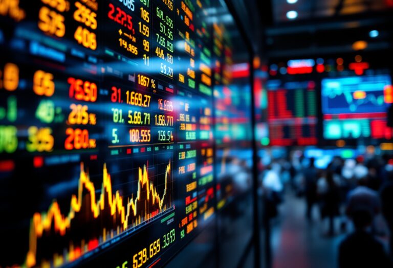 Grafico che mostra l'aumento delle borse europee