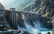 Centrale idroelettrica che produce energia rinnovabile