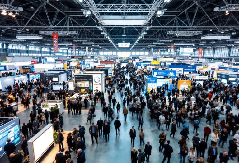 Immagine del salón Construmat 2023 con espositori e visitatori