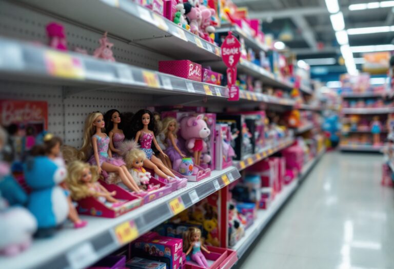 Muñecas Barbie en exhibición durante la crisis económica