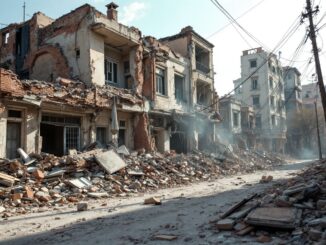 Immagine che illustra la crisi umanitaria a Gaza