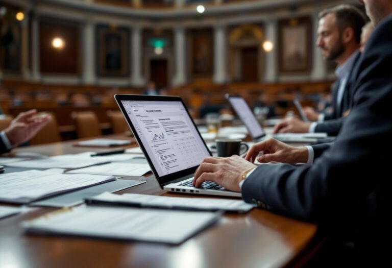 Discussione parlamentare sulle misure economiche