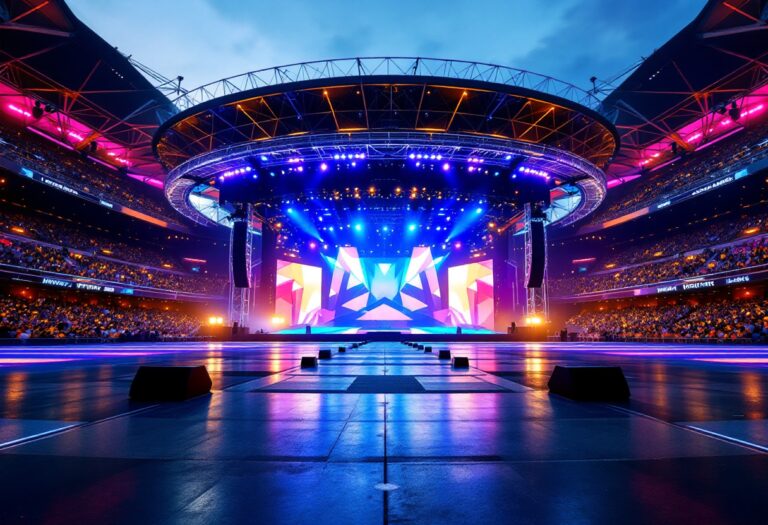 Immagine della gran final di Eurovisión 2025 con artisti sul palco