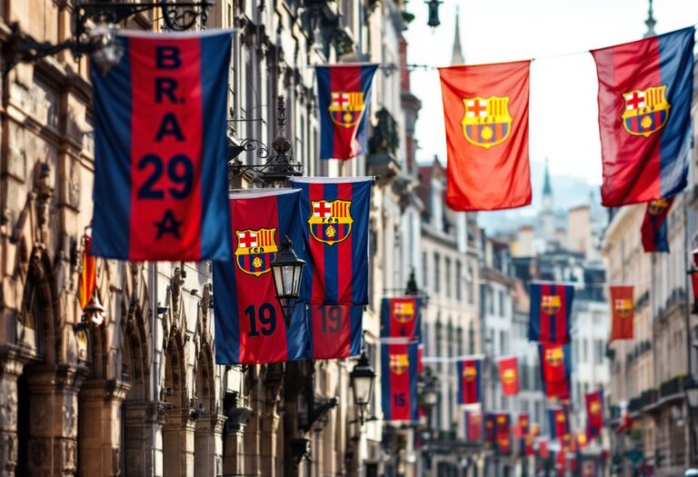 Celebrazione dei tifosi del FC Barcelona a Barcellona