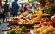 Celebrazione della fiesta di San Isidro a Madrid con piatti tipici