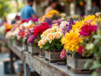 Fiori colorati utilizzati in piatti gourmet
