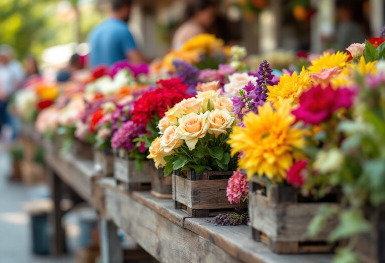 Fiori colorati utilizzati in piatti gourmet