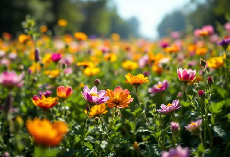 Fiori colorati utilizzati in piatti gourmet