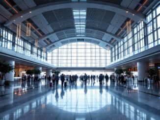 Trucco e identificazione facciale in aeroporto