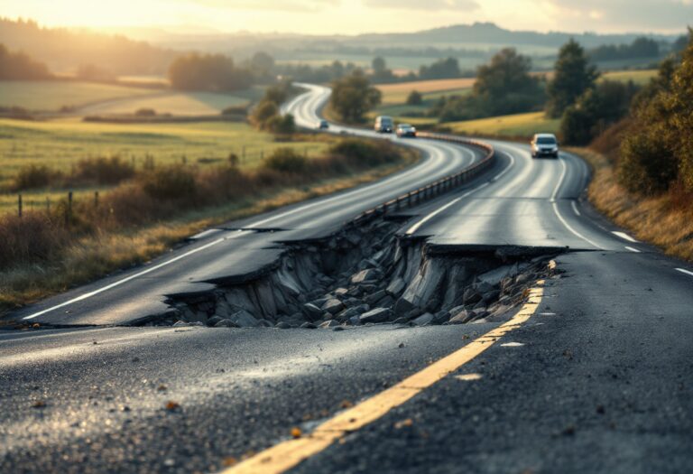 Immagine del tragico incidente stradale a Plasencia