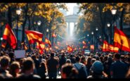 Manifestazione politica in Spagna tra PP e Vox