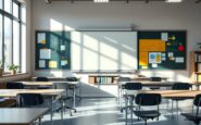 Estudiantes aprendiendo matemáticas en clase