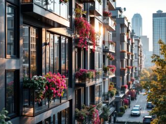 Vista del mercado inmobiliario en Madrid con cartelli di vendita