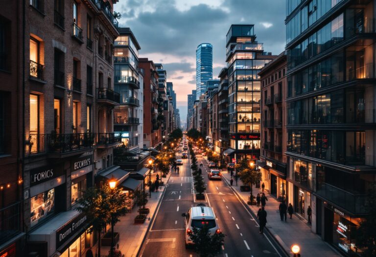 Grafico che mostra l'andamento del mercato immobiliare in Spagna